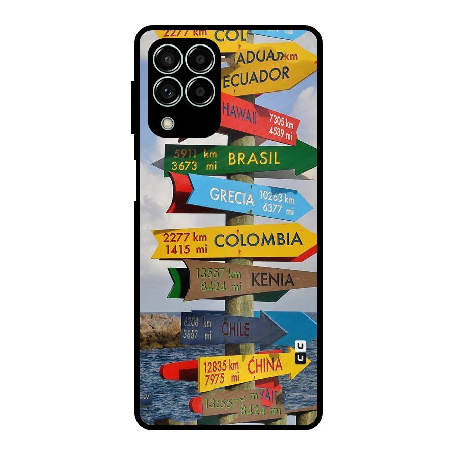 Travel Directions Metal Back Case for Galaxy M33