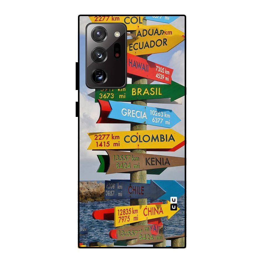 Travel Directions Metal Back Case for Galaxy Note 20 Ultra