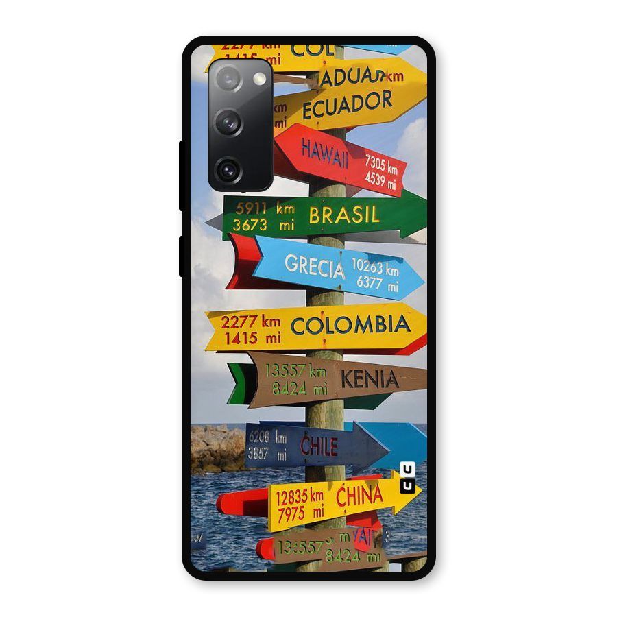 Travel Directions Metal Back Case for Galaxy S20 FE 5G