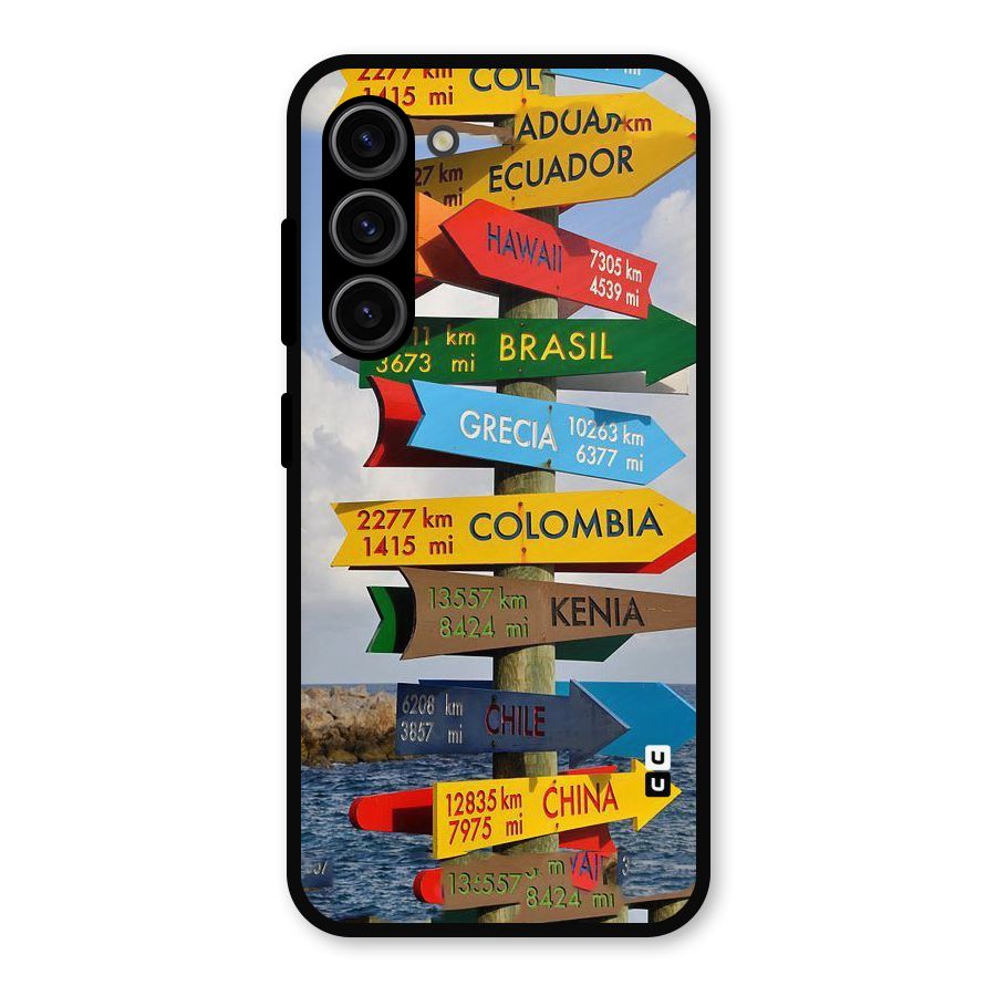 Travel Directions Metal Back Case for Galaxy S23