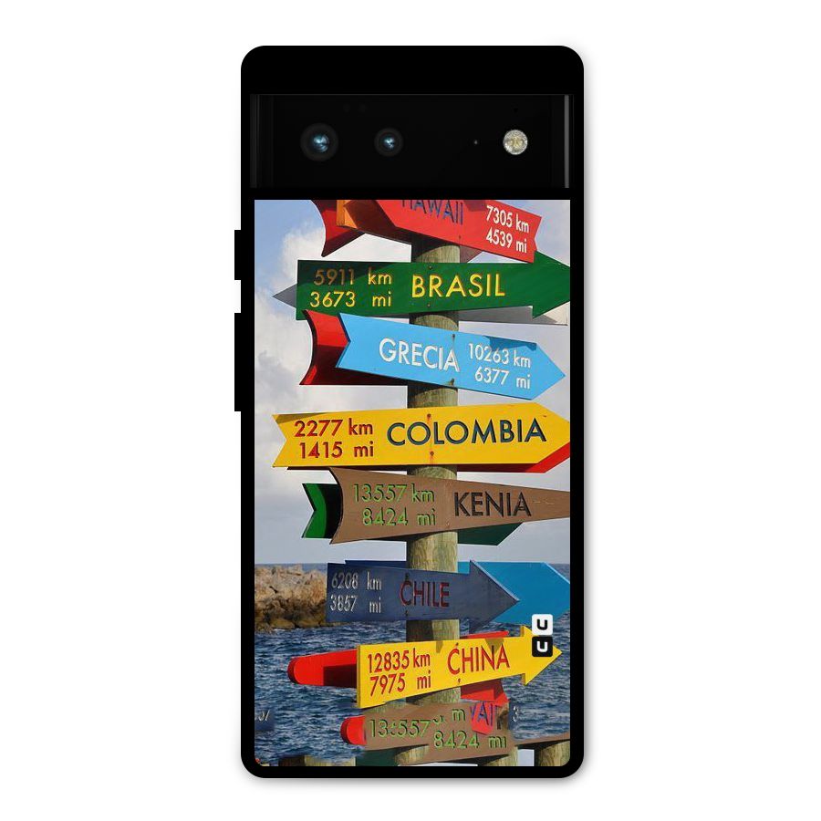 Travel Directions Metal Back Case for Google Pixel 6