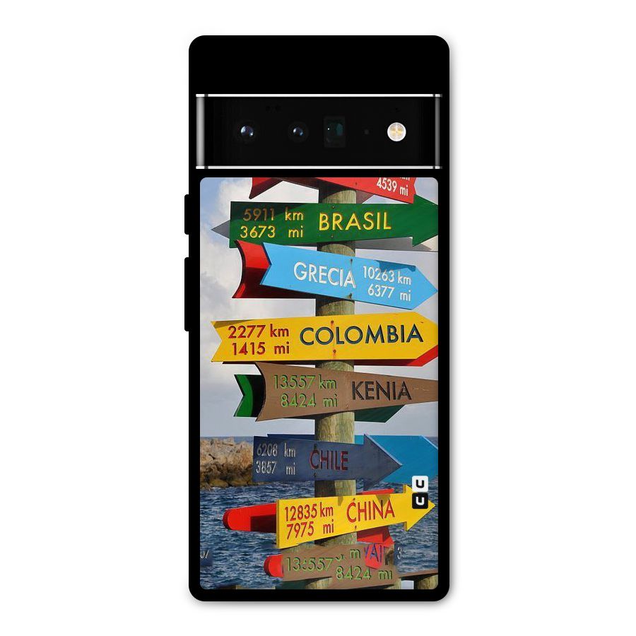 Travel Directions Metal Back Case for Google Pixel 6 Pro