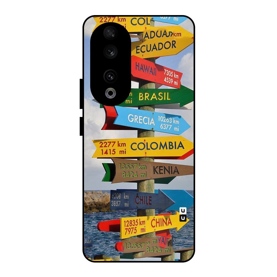Travel Directions Metal Back Case for Honor 90