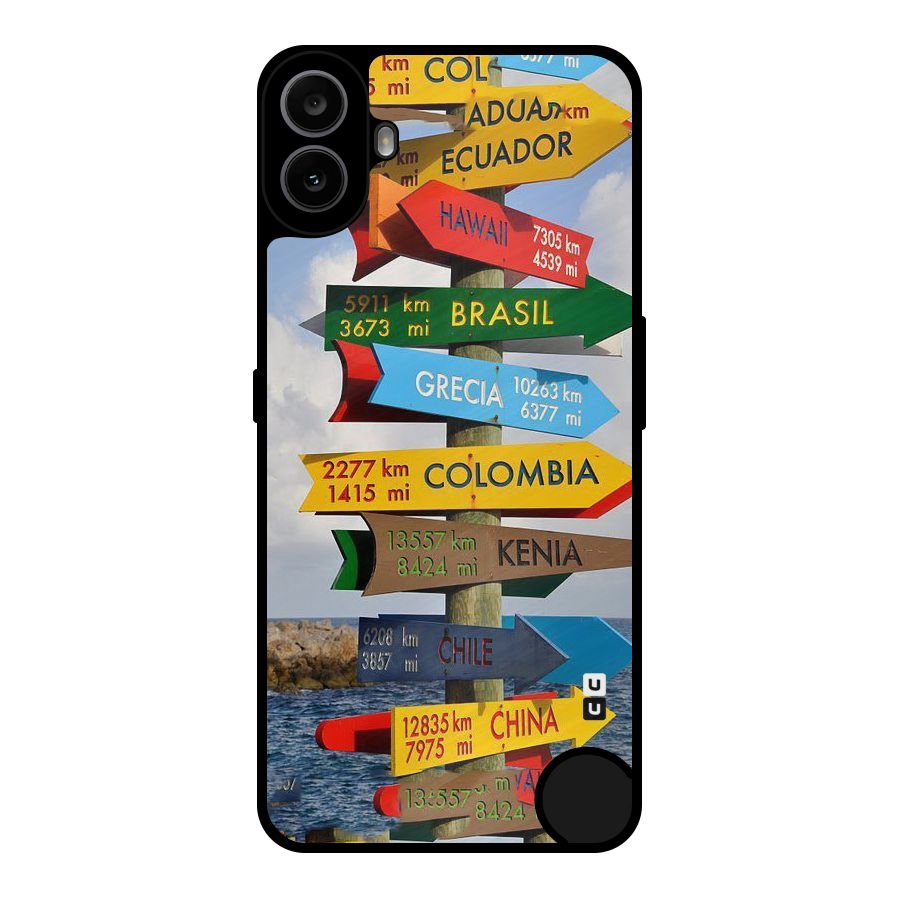 Travel Directions Metal Back Case for Nothing CMF Phone 1