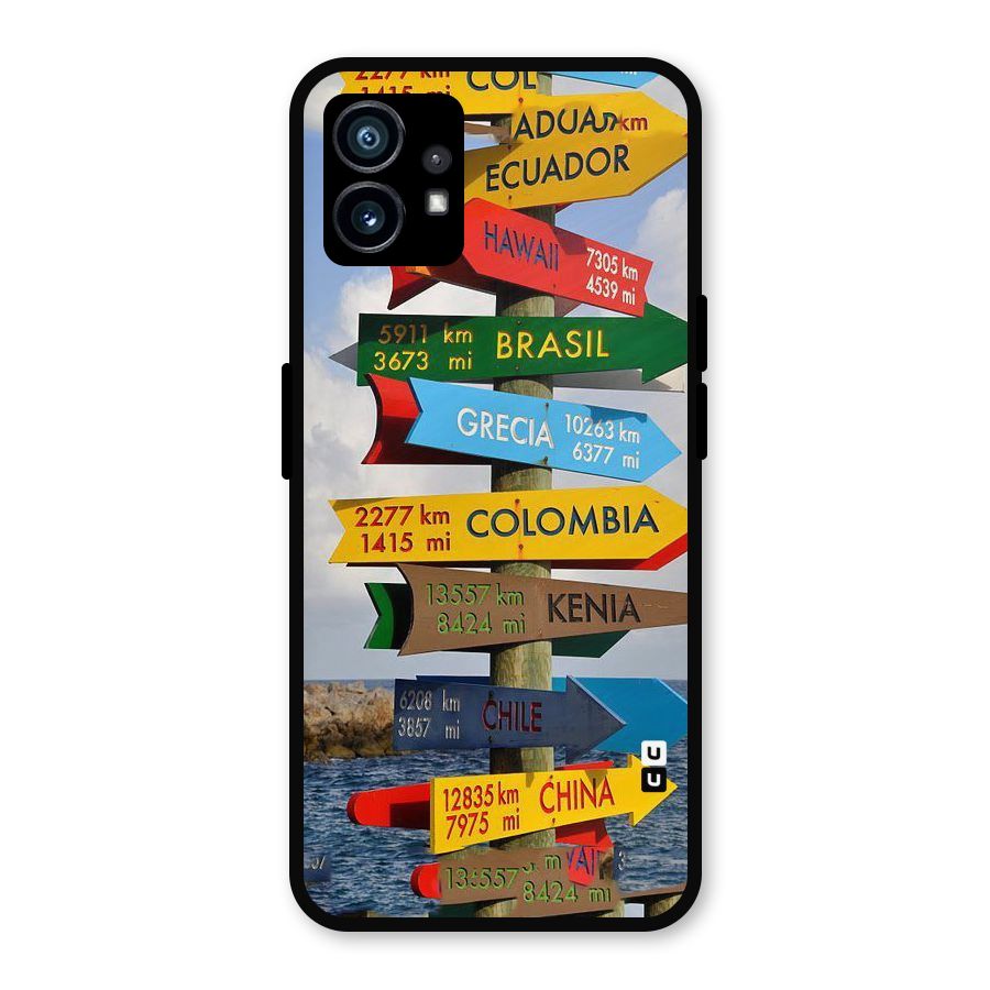 Travel Directions Metal Back Case for Nothing Phone 1