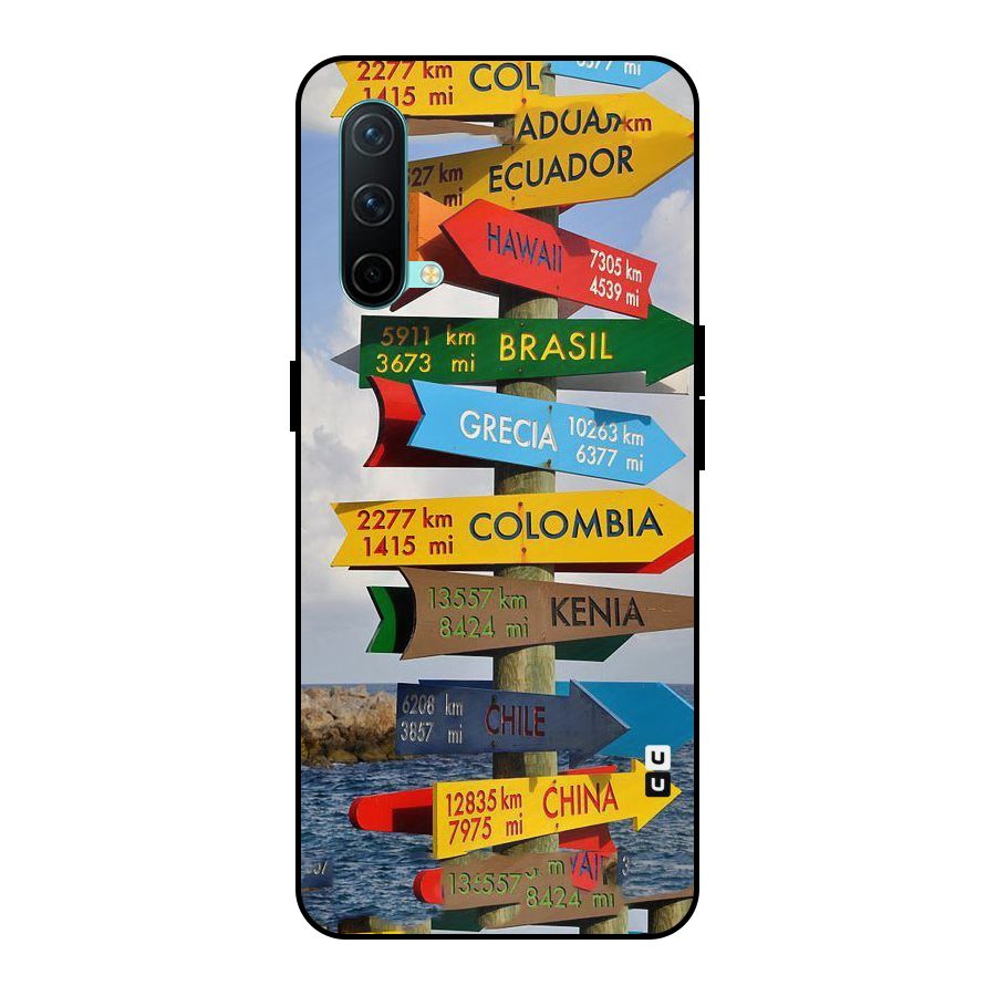 Travel Directions Metal Back Case for OnePlus Nord CE 5G