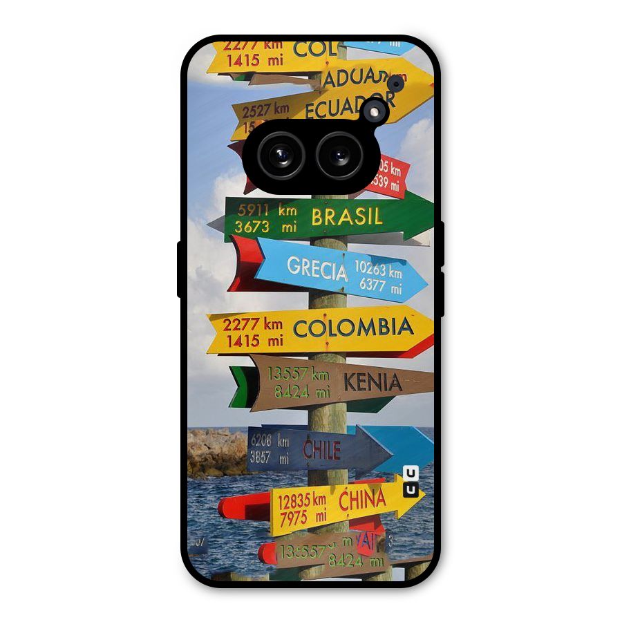 Travel Directions Metal Back Case for Nothing Phone 2a