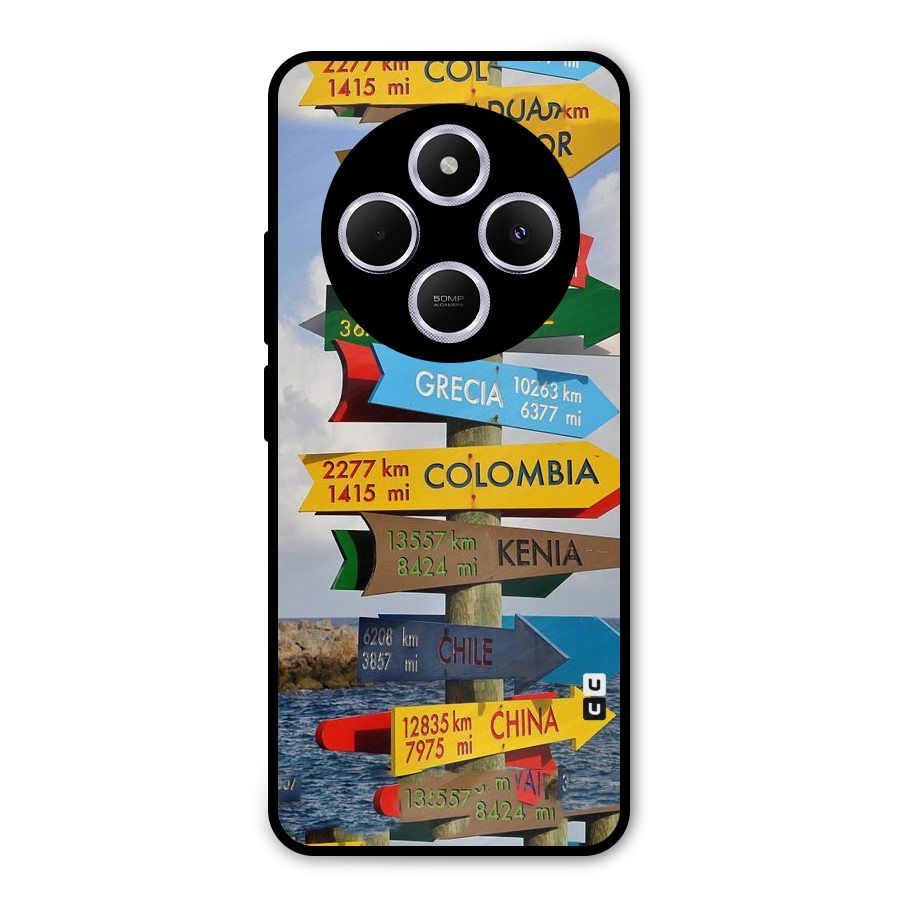 Travel Directions Metal Back Case for Poco C75 5G