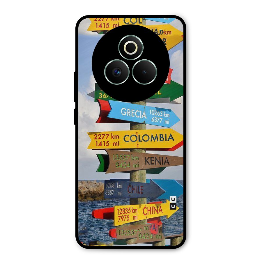 Travel Directions Metal Back Case for Realme P3 Pro