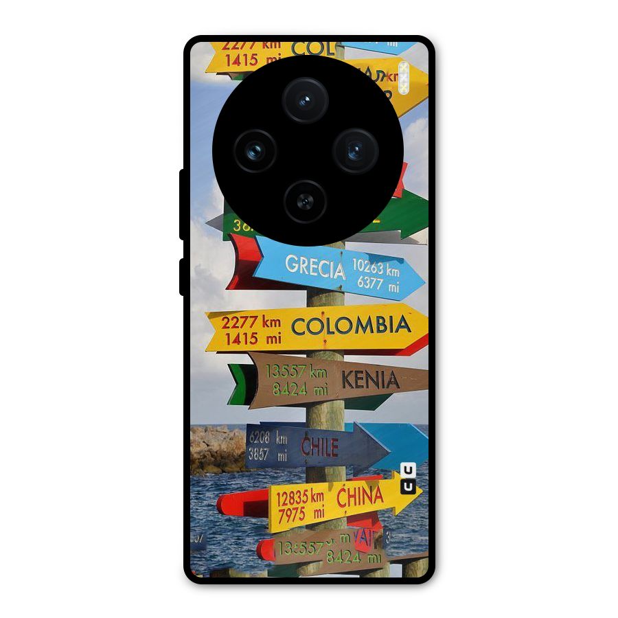 Travel Directions Metal Back Case for Vivo X100