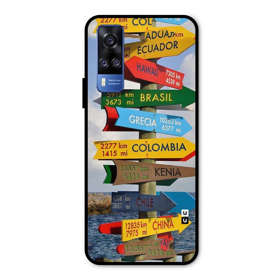Travel Directions Metal Back Case for Vivo Y51A