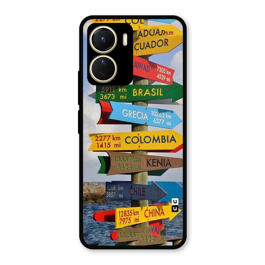 Travel Directions Metal Back Case for Vivo Y56