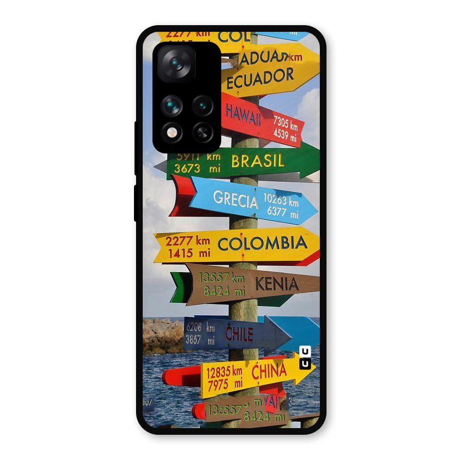 Travel Directions Metal Back Case for Xiaomi 11i Hypercharge 5G