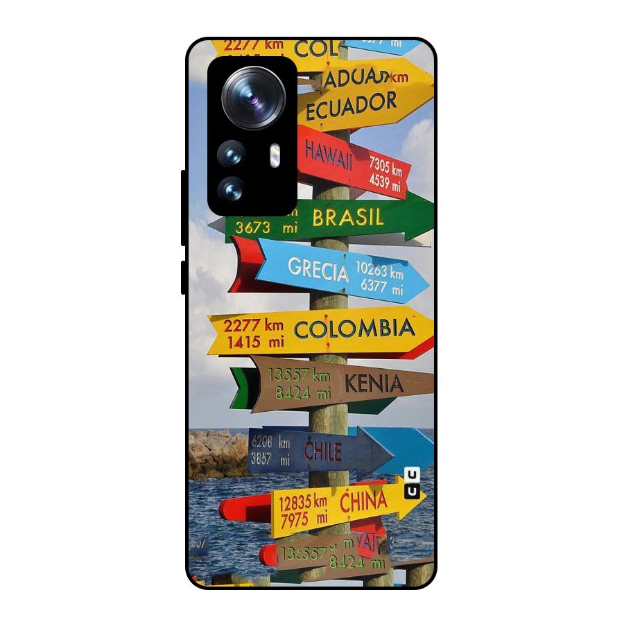 Travel Directions Metal Back Case for Xiaomi 12 Pro