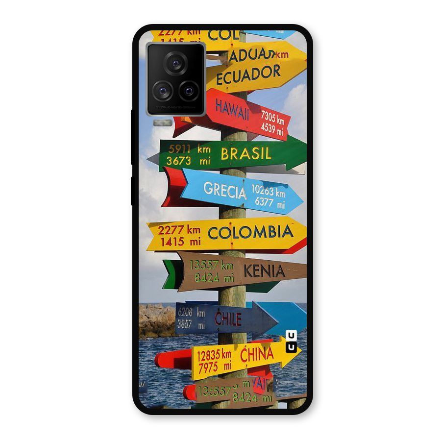Travel Directions Metal Back Case for iQOO 7 Legend 5G