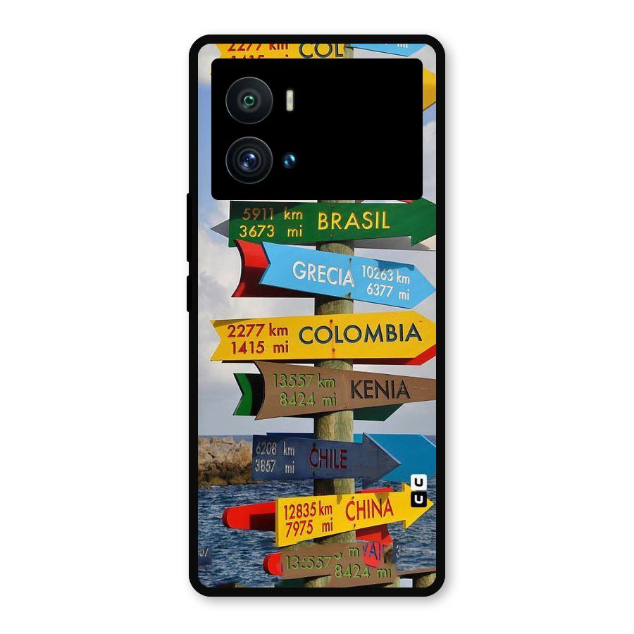 Travel Directions Metal Back Case for iQOO 9 Pro