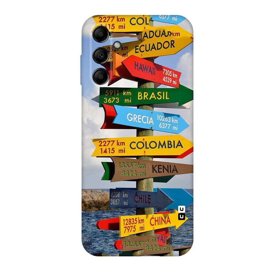 Travel Directions Original Polycarbonate Back Case for Galaxy A14 5G