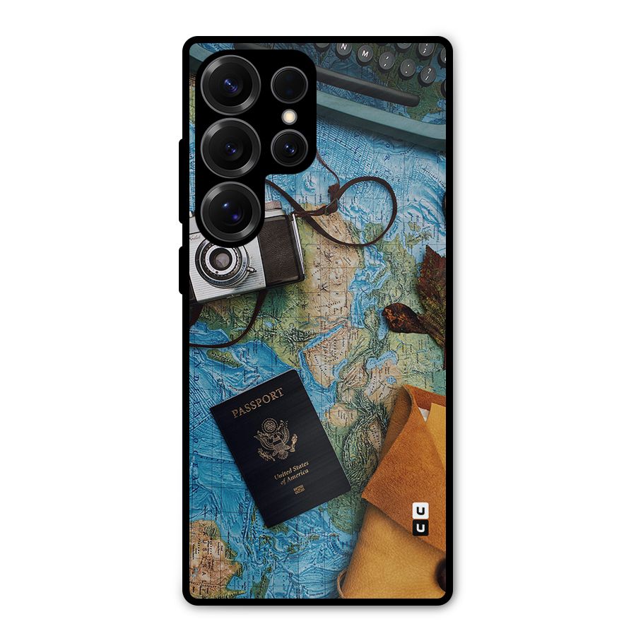 Travel Essentials Metal Back Case for Galaxy S25 Ultra