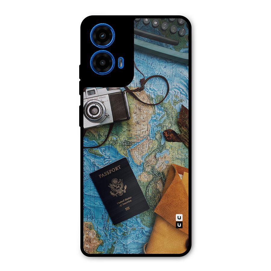 Travel Essentials Metal Back Case for Moto G45