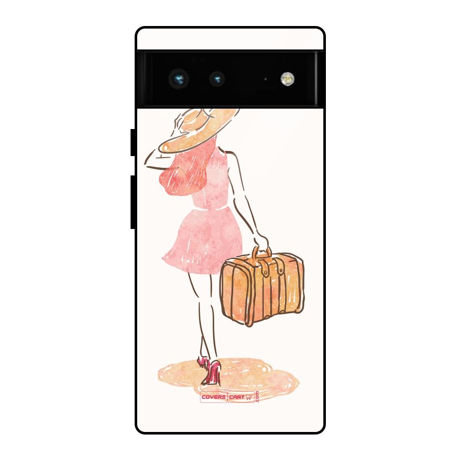 Travel Girl Glass Back Case for Google Pixel 6