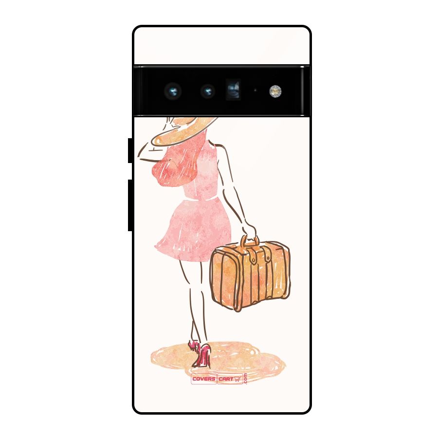 Travel Girl Glass Back Case for Google Pixel 6 Pro