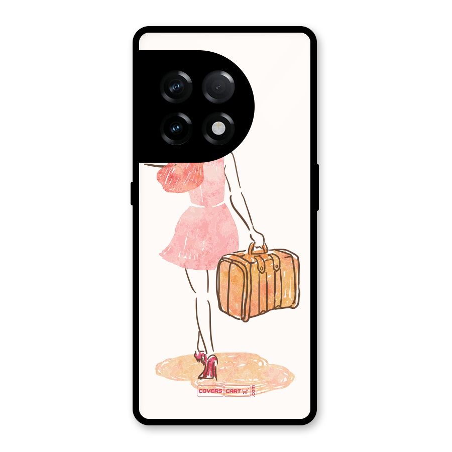 Travel Girl Glass Back Case for OnePlus 11R