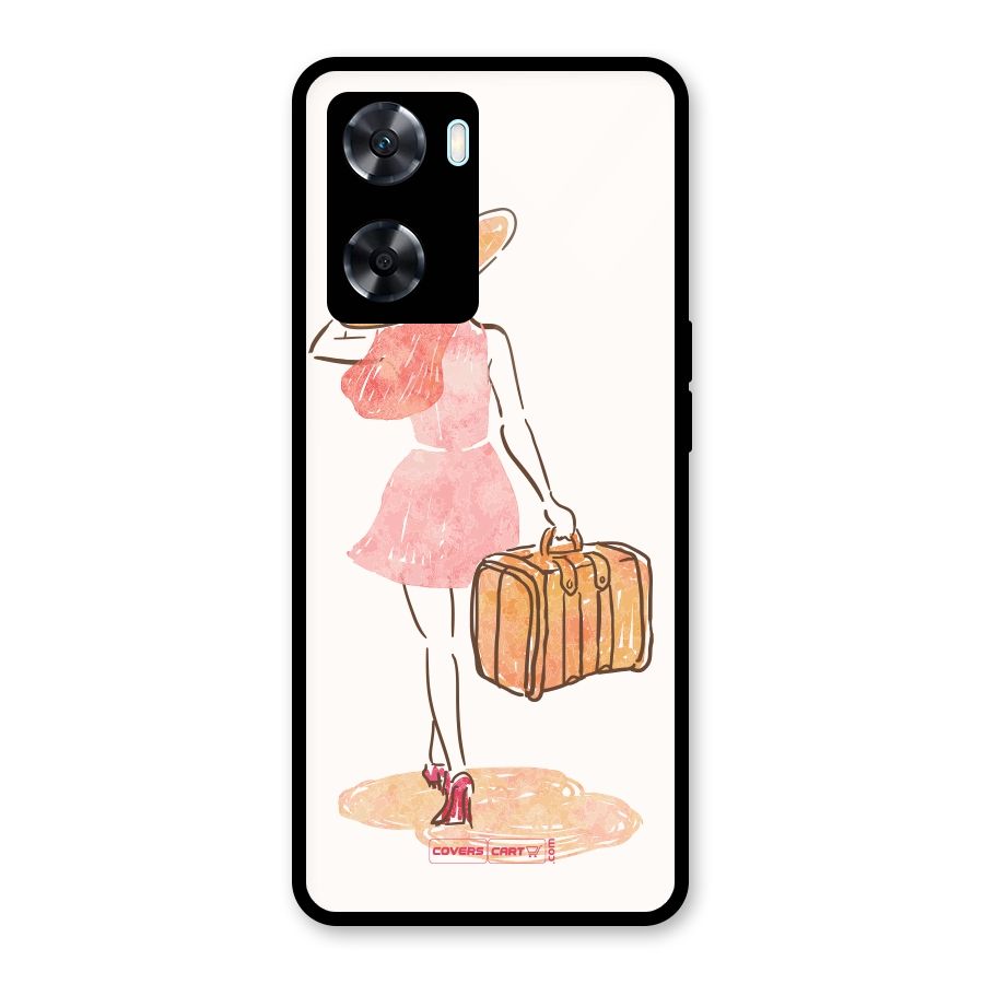 Travel Girl Glass Back Case for Oppo A77s