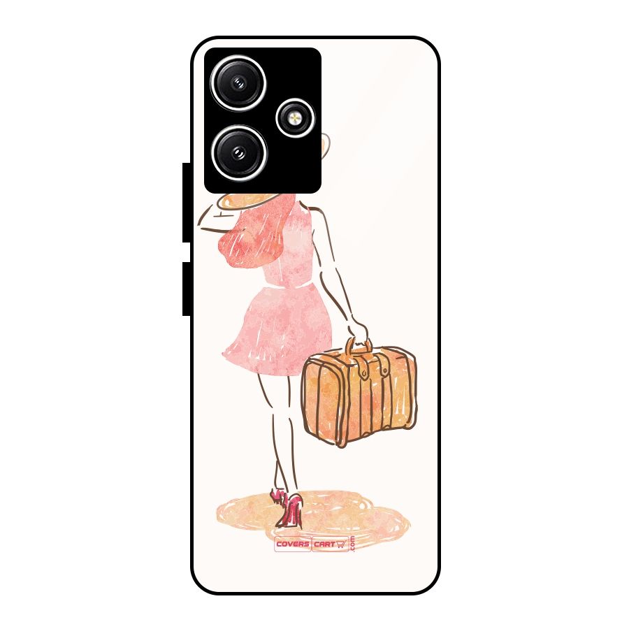 Travel Girl Glass Back Case for Poco M6 Pro