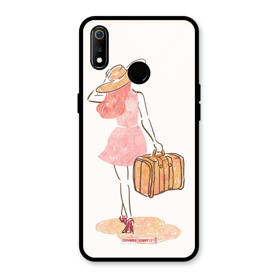 Travel Girl Glass Back Case for Realme 3i