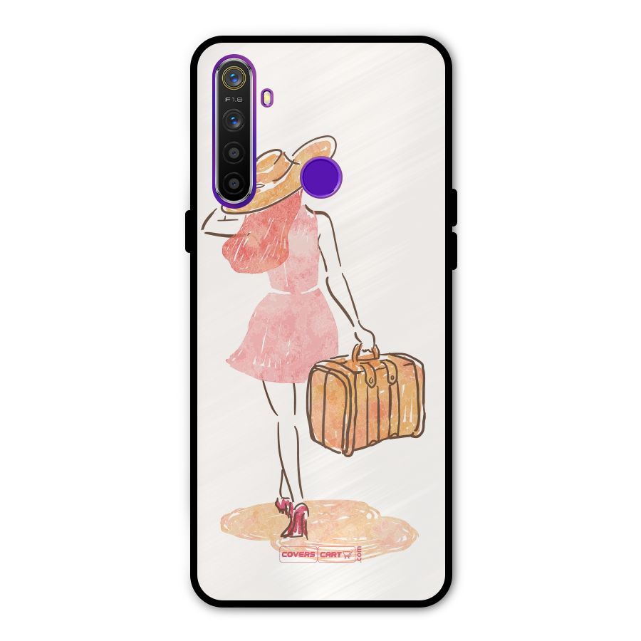 Travel Girl Glass Back Case for Realme 5s