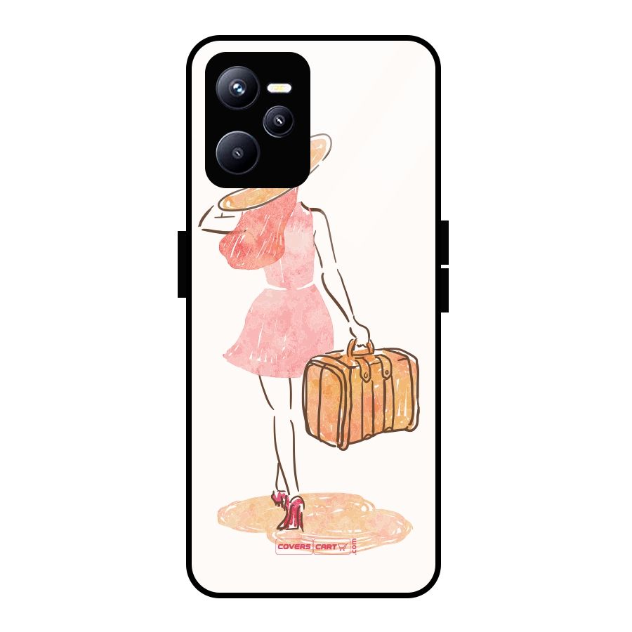 Travel Girl Glass Back Case for Realme C35