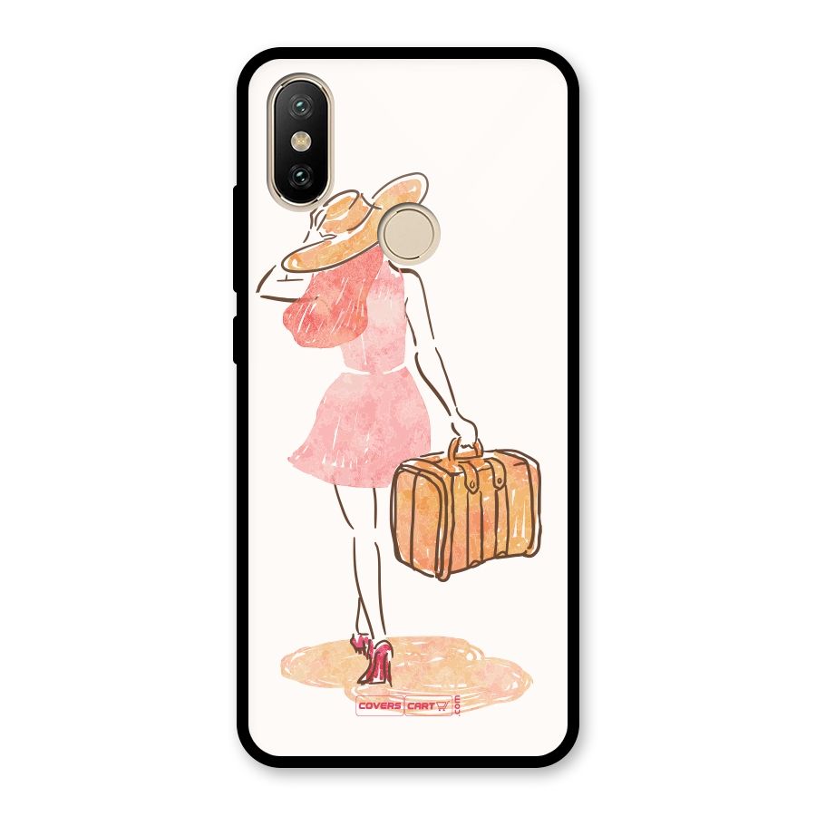 Travel Girl Glass Back Case for Redmi A2