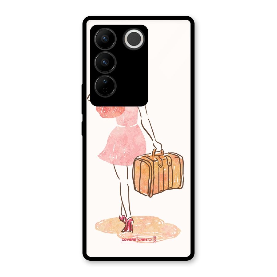 Travel Girl Glass Back Case for Vivo V27