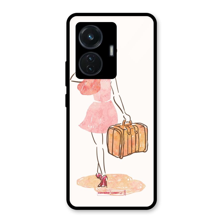 Travel Girl Glass Back Case for iQOO Z6 44W