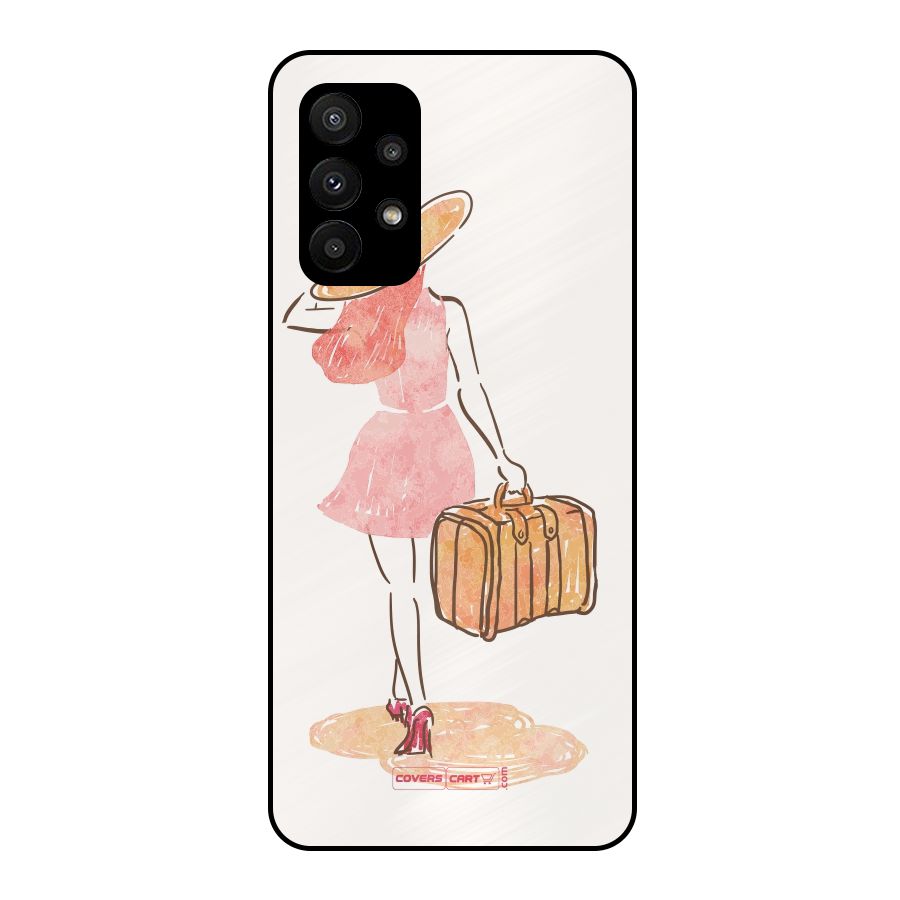 Travel Girl Metal Back Case for Galaxy A23