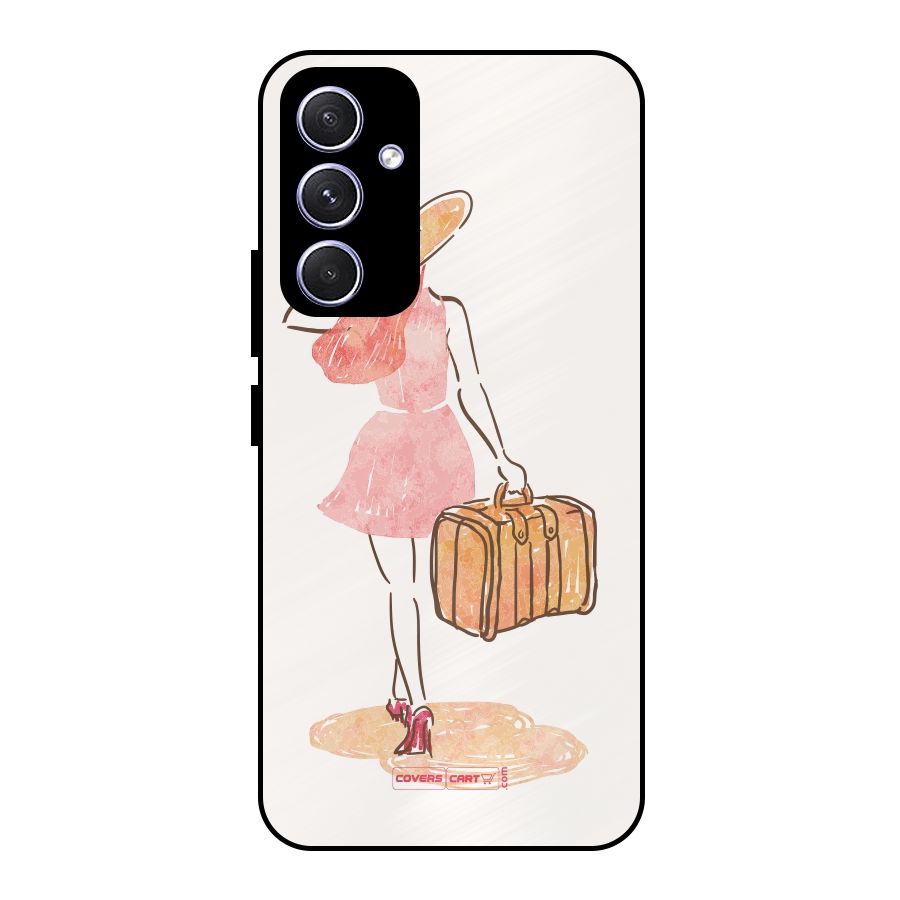 Travel Girl Metal Back Case for Galaxy A54