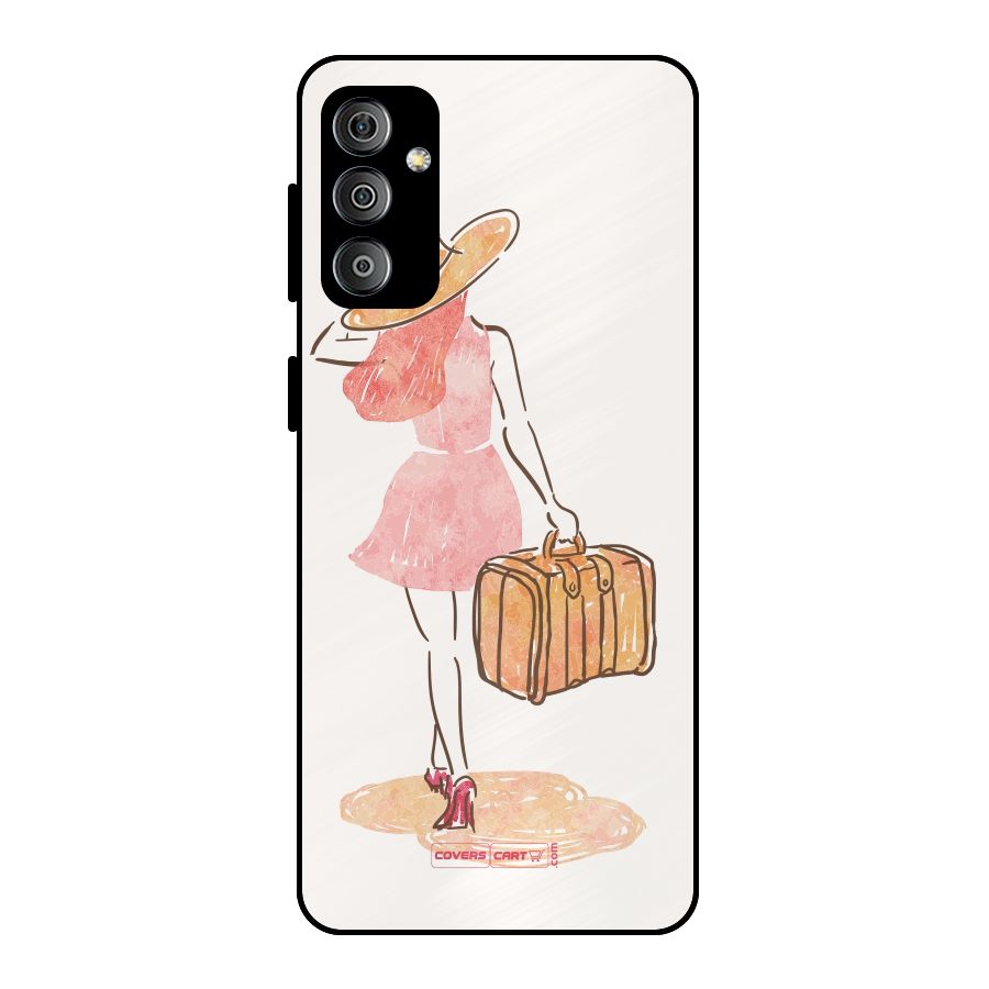 Travel Girl Metal Back Case for Galaxy F23