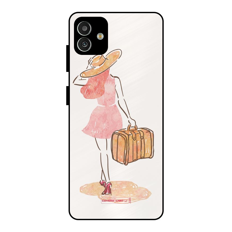 Travel Girl Metal Back Case for Galaxy M13 5G