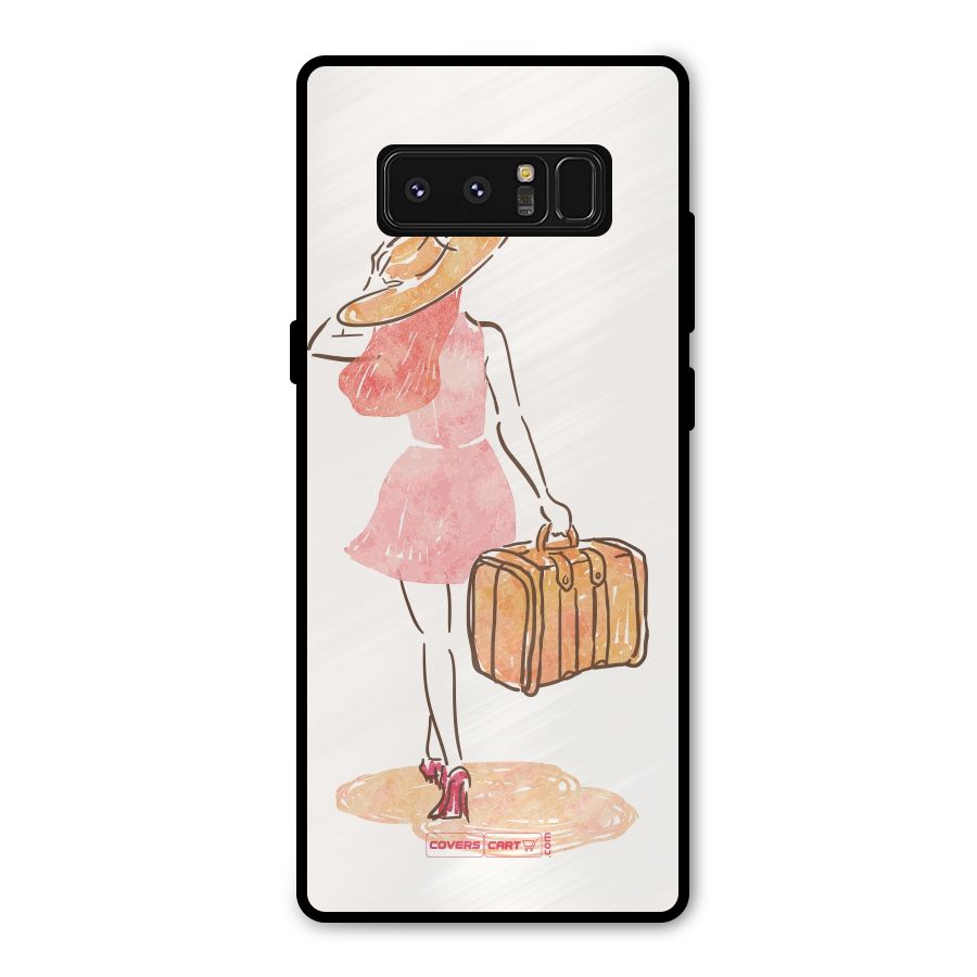 Travel Girl Metal Back Case for Galaxy Note 8