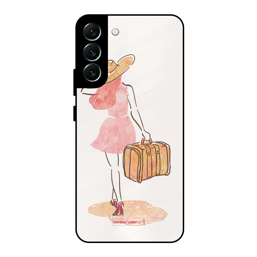 Travel Girl Metal Back Case for Galaxy S22 Plus 5G