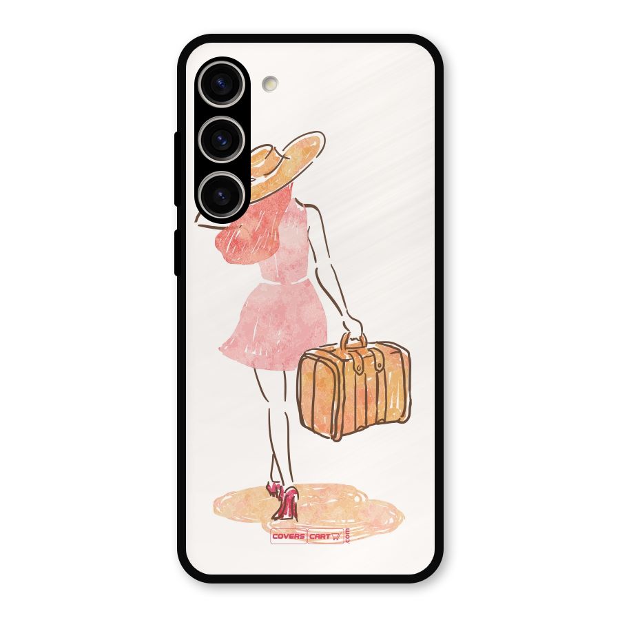Travel Girl Metal Back Case for Galaxy S23 Plus