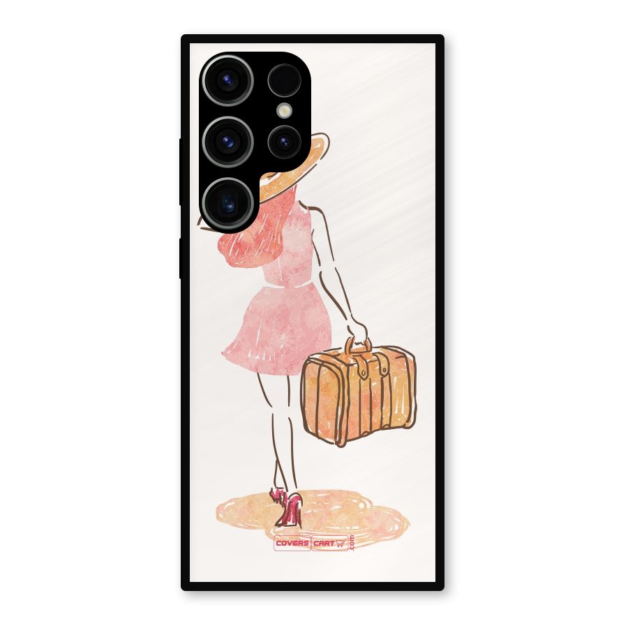 Travel Girl Metal Back Case for Galaxy S23 Ultra