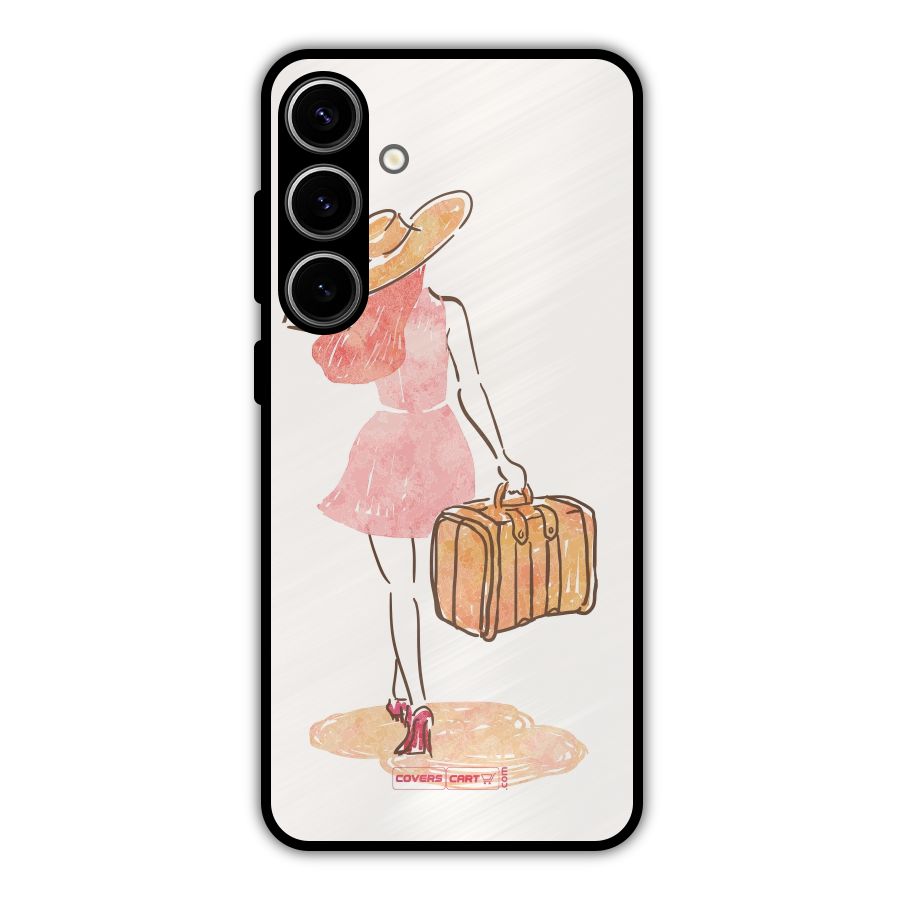 Travel Girl Metal Back Case for Galaxy S24 Plus
