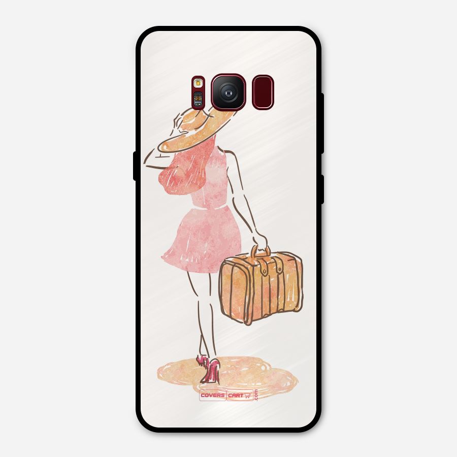 Travel Girl Metal Back Case for Galaxy S8