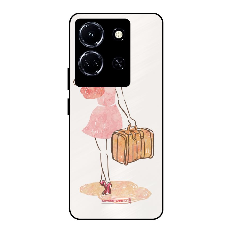 Travel Girl Metal Back Case for Infinix Note 30 5G