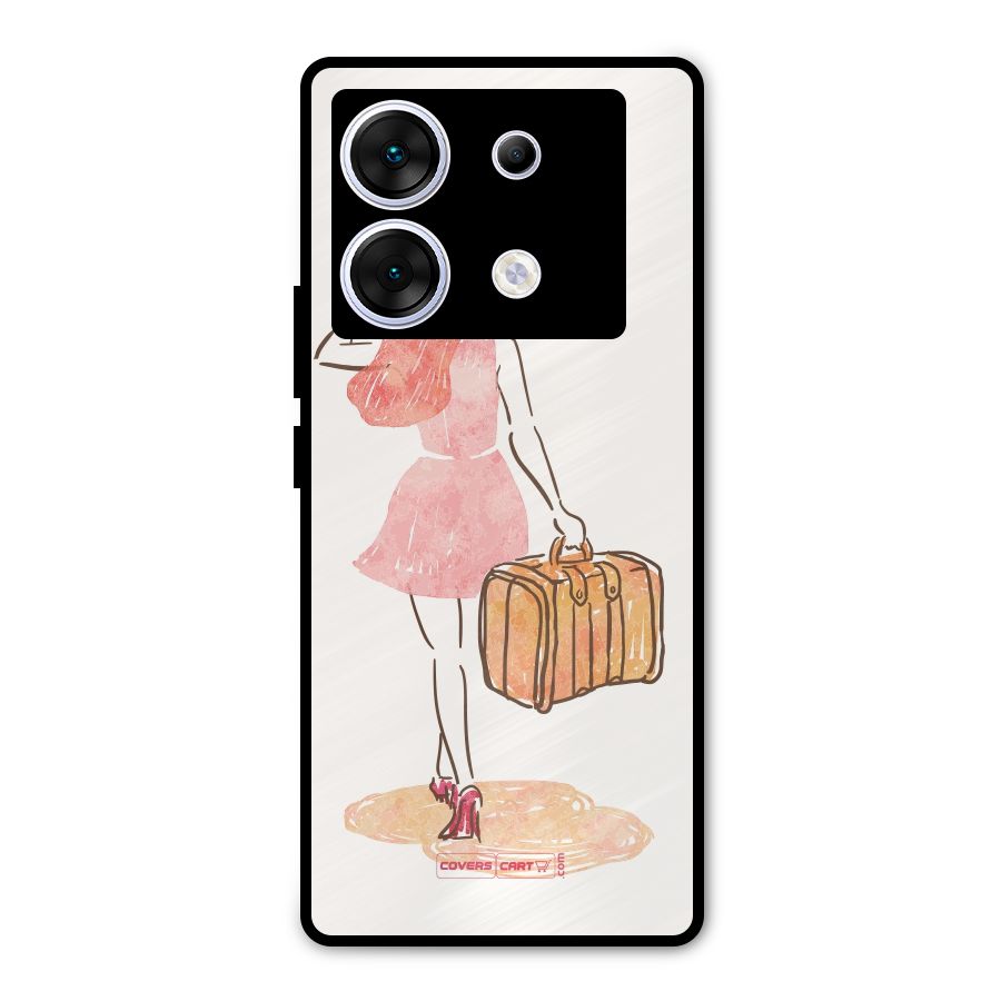 Travel Girl Metal Back Case for Infinix Zero 30 5G