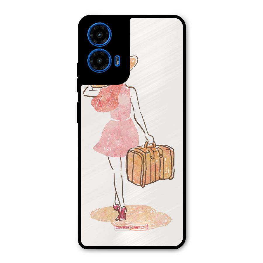 Travel Girl Metal Back Case for Moto G45