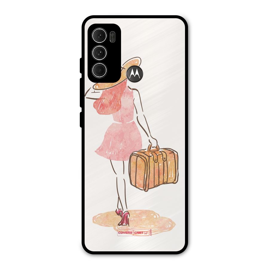Travel Girl Metal Back Case for Moto G60