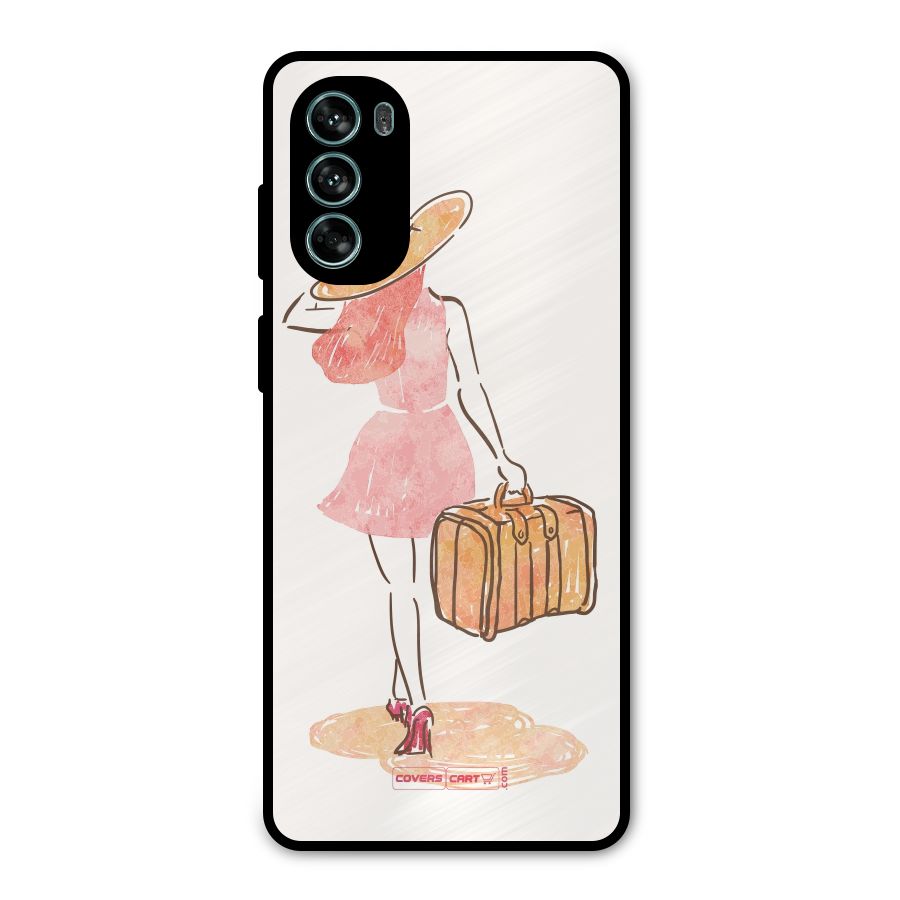 Travel Girl Metal Back Case for Moto G62
