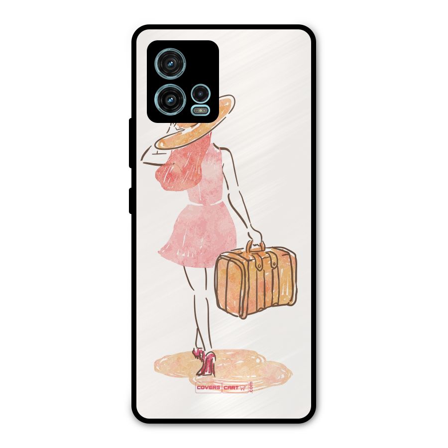 Travel Girl Metal Back Case for Moto G72